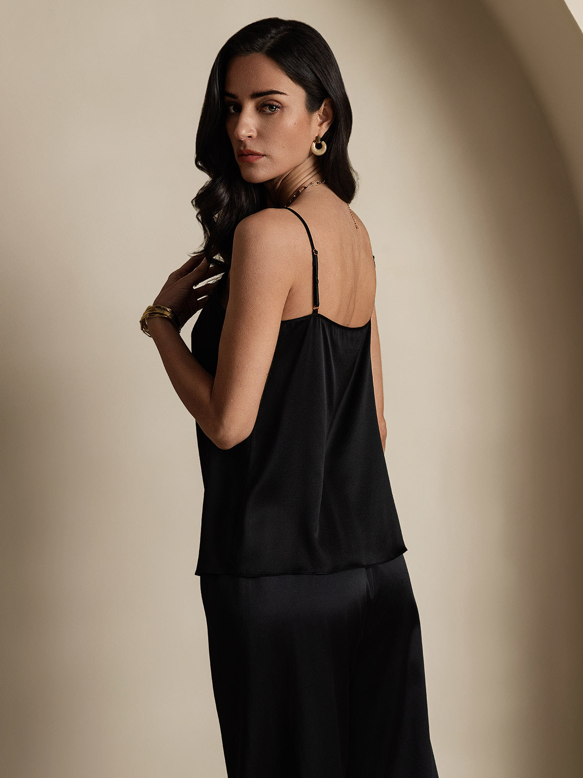 19Momme Silk Spaghetti Strap Camisole Top