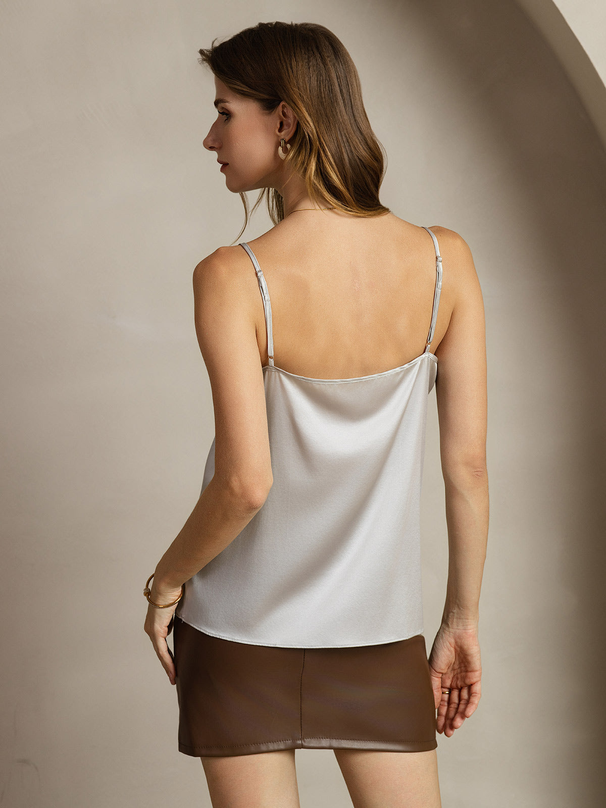 19Momme Silk Spaghetti Strap Camisole Top