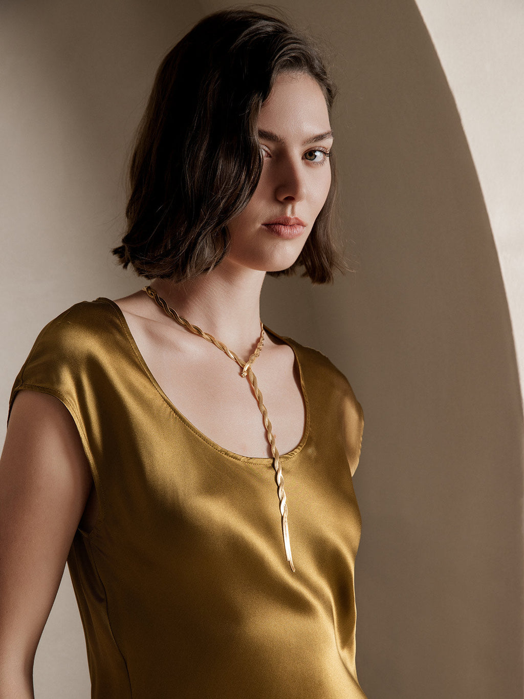 19Momme Silk U-neck Sleeveless Dress