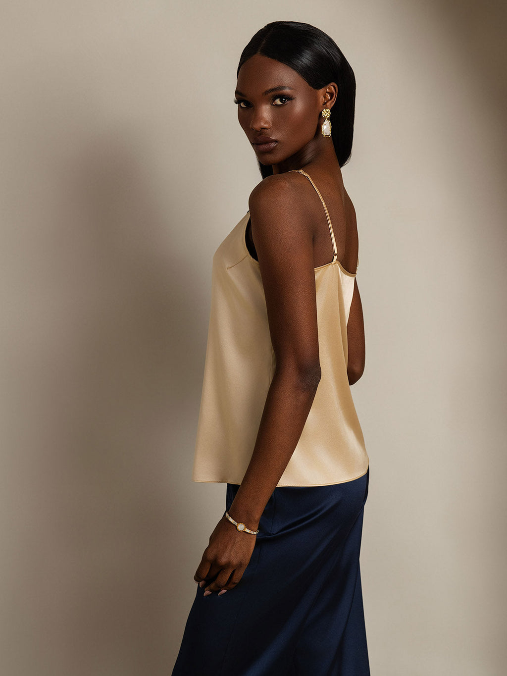 19Momme Silk Spaghetti Strap Camisole Top
