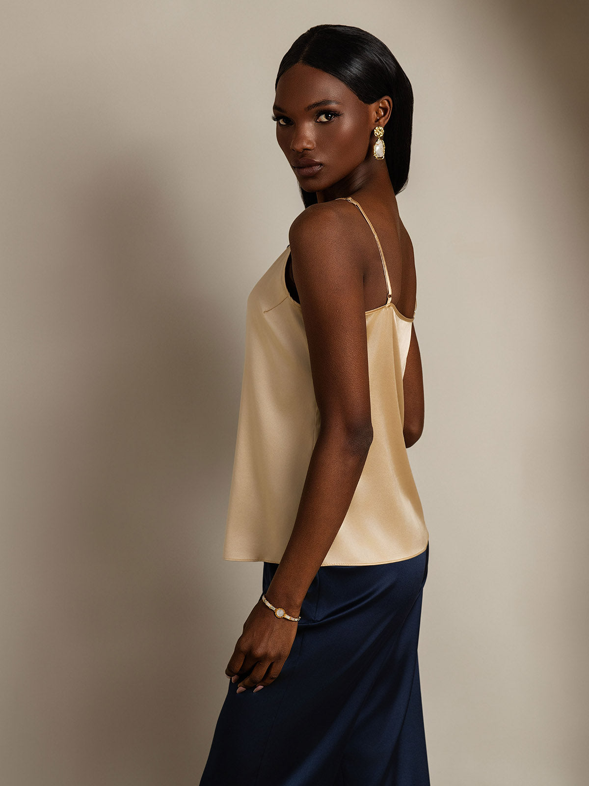 19Momme Silk Spaghetti Strap Camisole Top