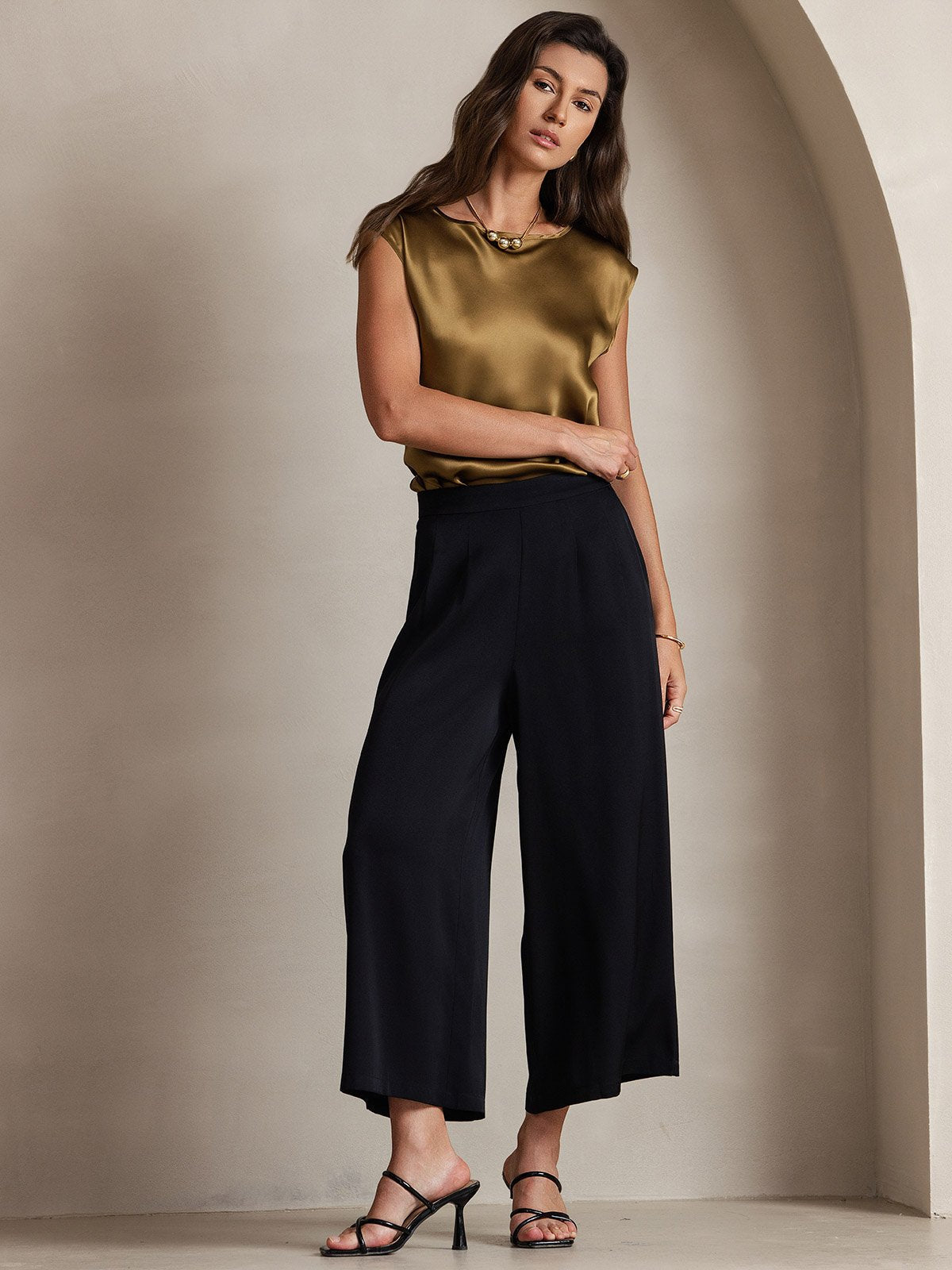 19Momme Silk Cap Sleeve Tank Top