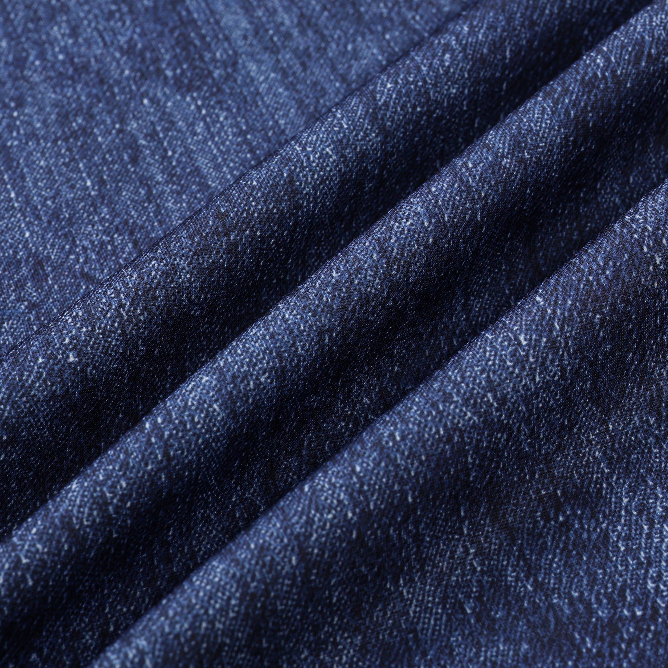 Dark Blue High-Waisted Light Wash Wide-Leg Denim Pants