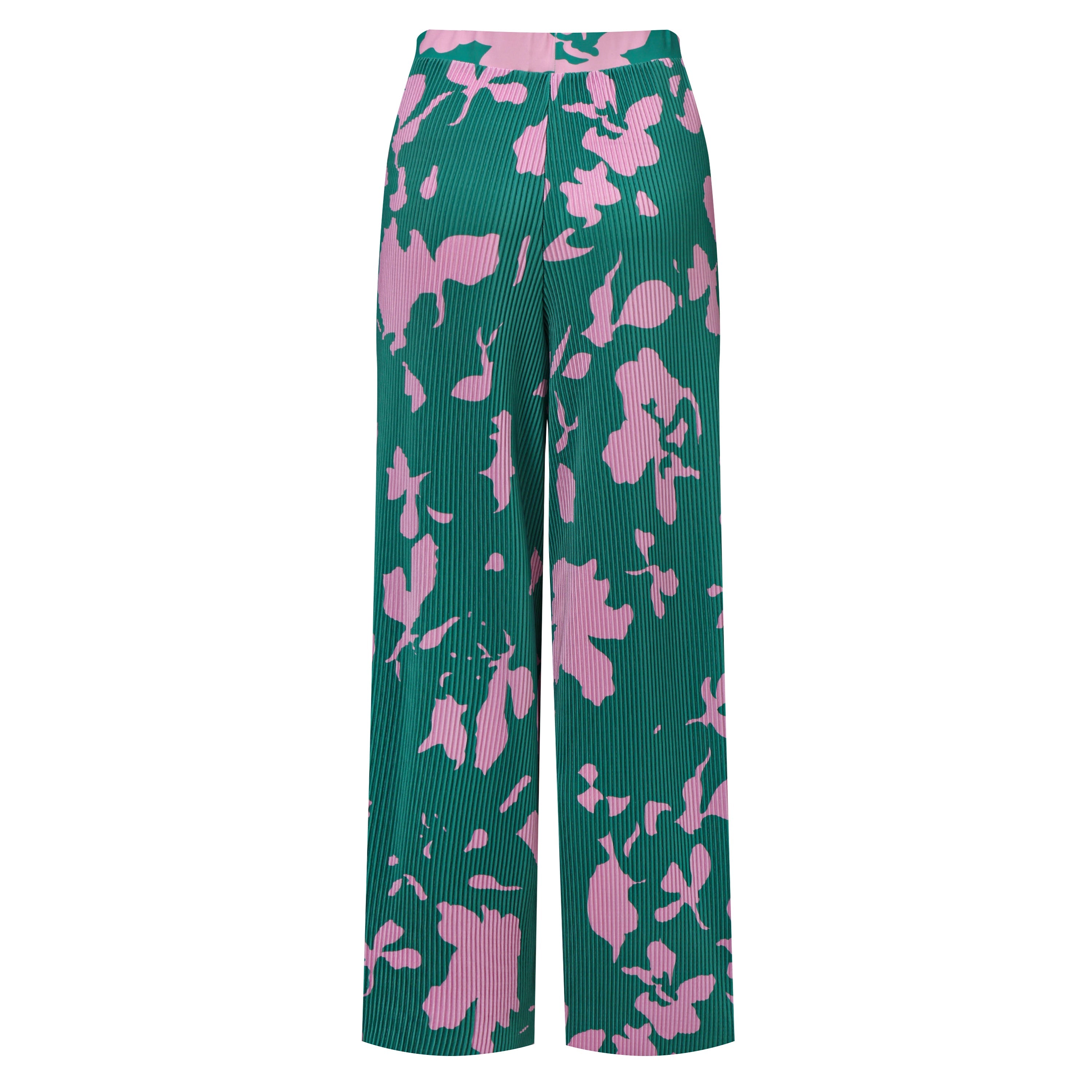 Indigo Chic Pleated Pants with Wide-Leg Trousers