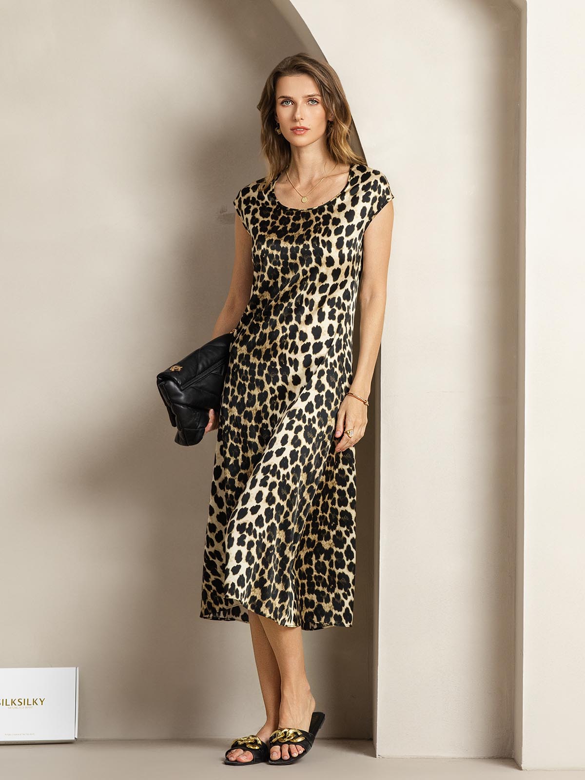 19Momme Silk U-neck Sleeveless Dress