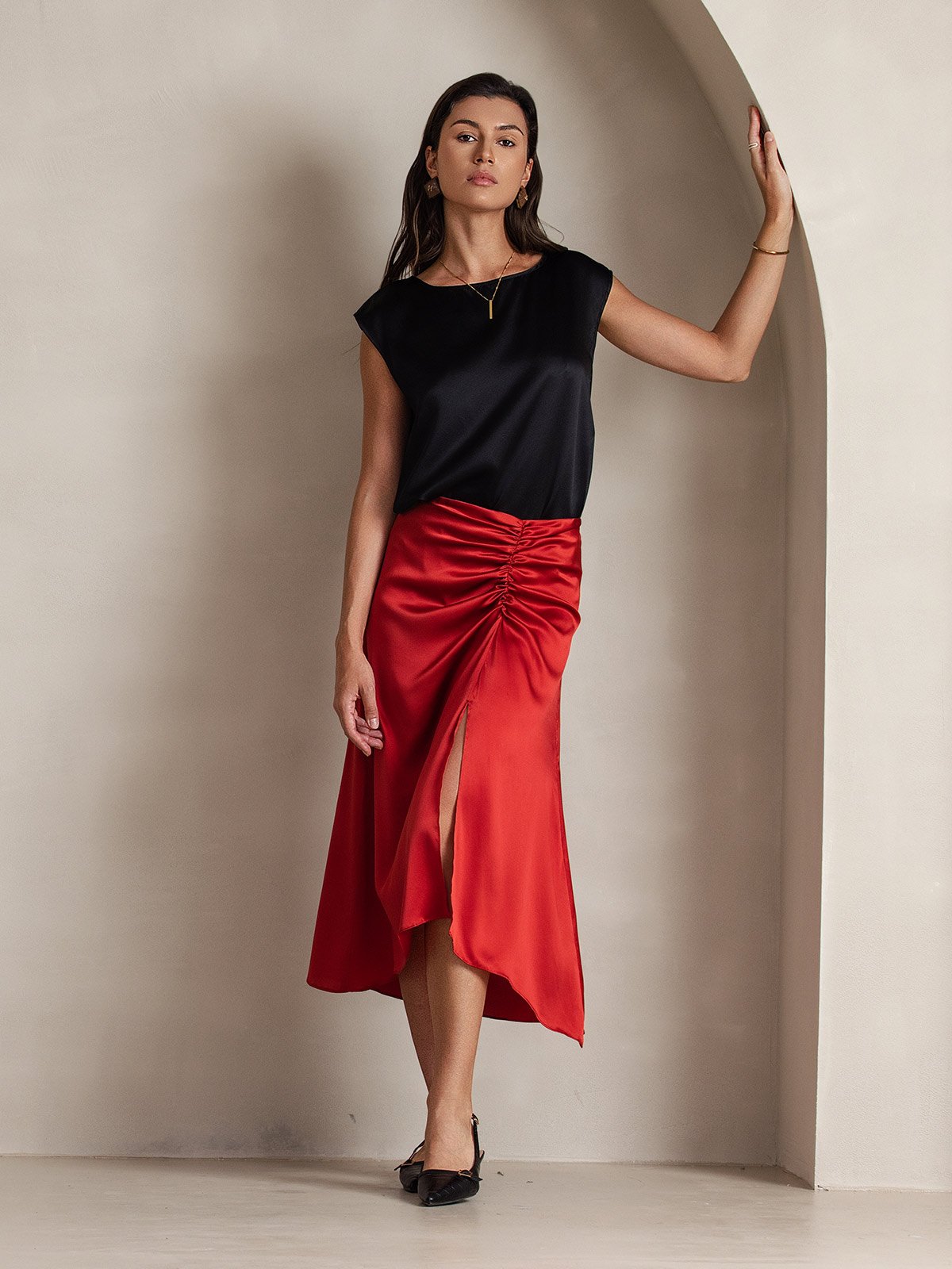 19Momme Silk Cap Sleeve Tank Top