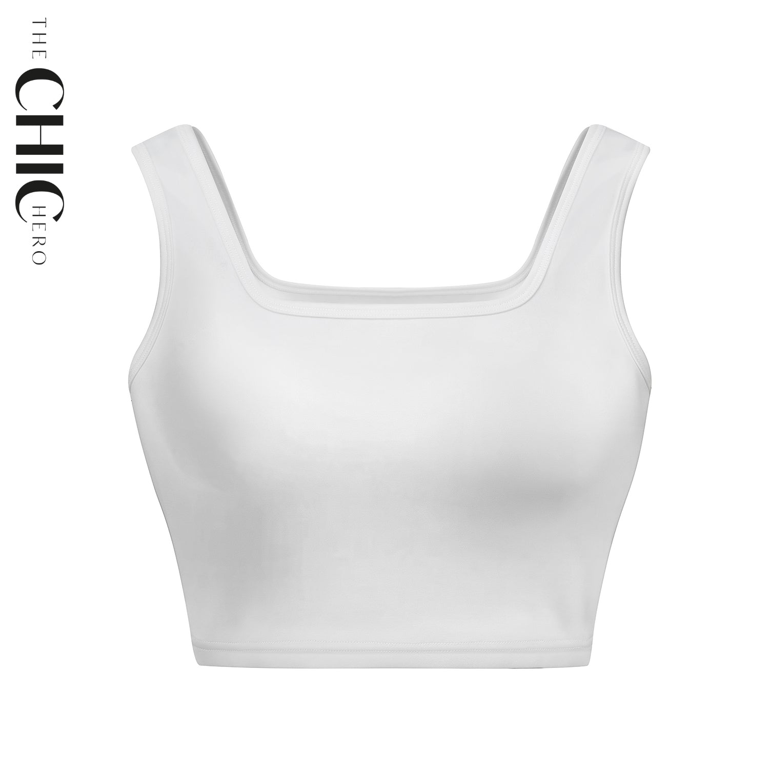 Square Neck Solid Crop Tank Top