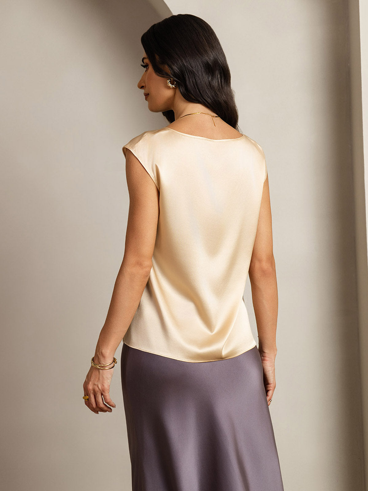 19Momme Silk Cap Sleeve Tank Top