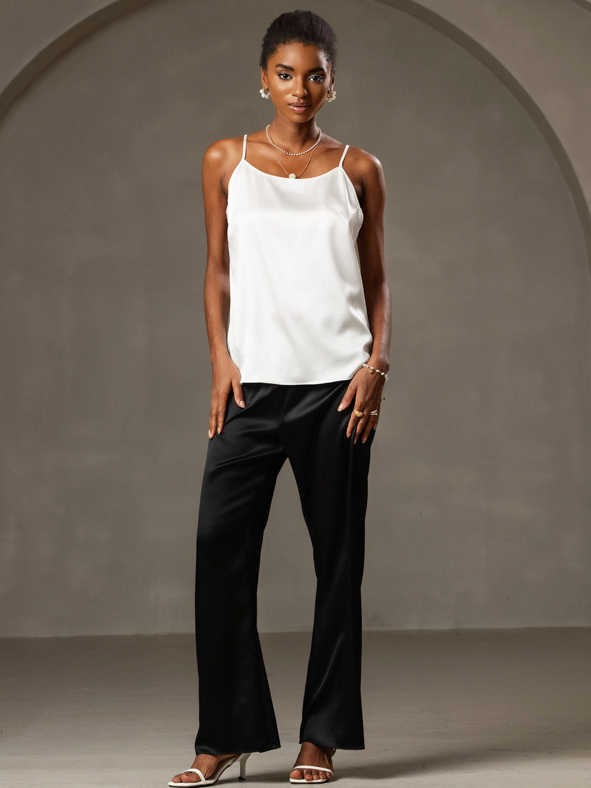 19Momme Silk Relaxed Spaghetti Strap Camisole Top