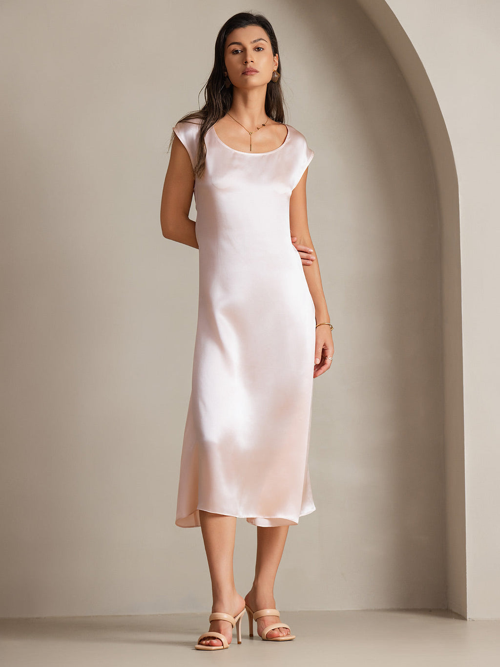 19Momme Silk U-neck Sleeveless Dress