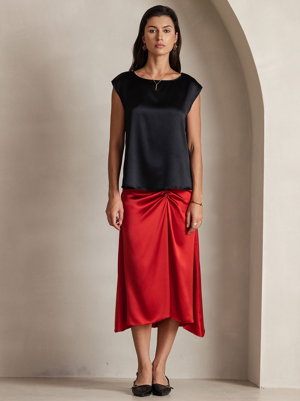 19Momme Silk Cap Sleeve Tank Top