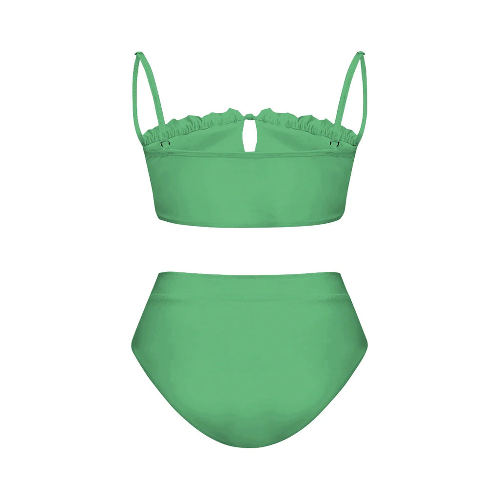 Green Straps Two-Piece Bikini Set