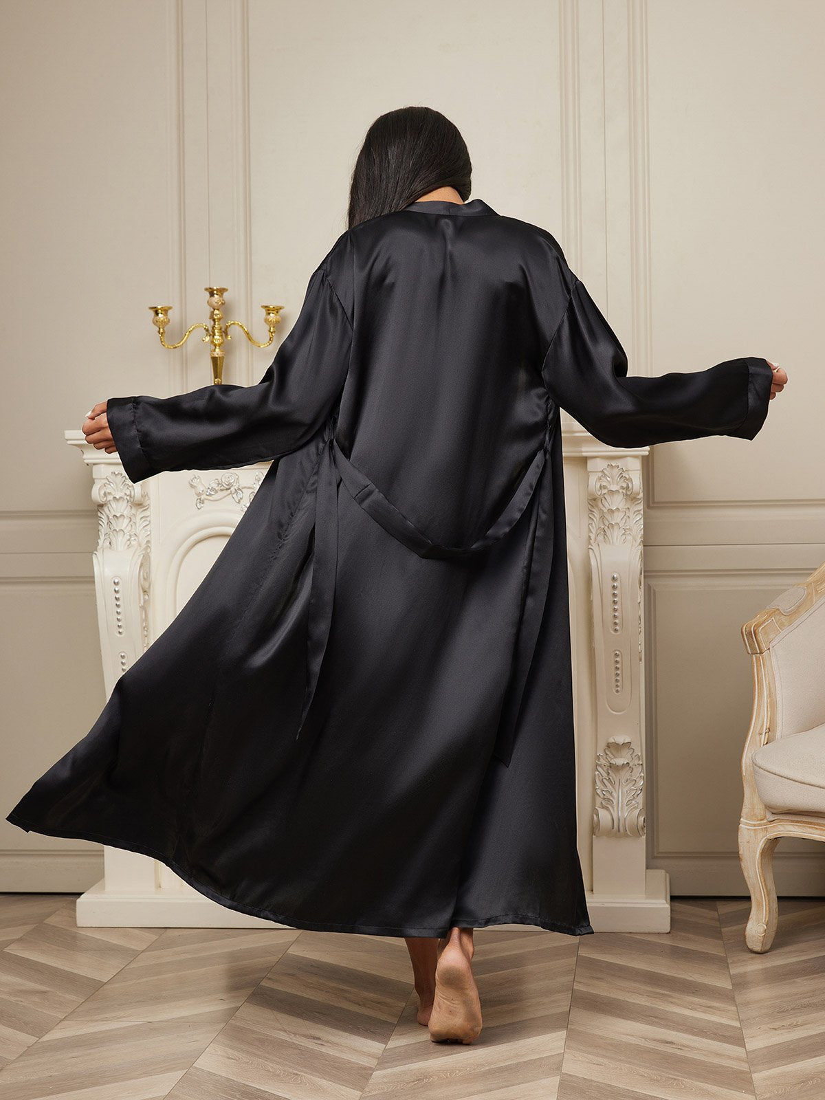 Women's Long Mulberry Silk Robe