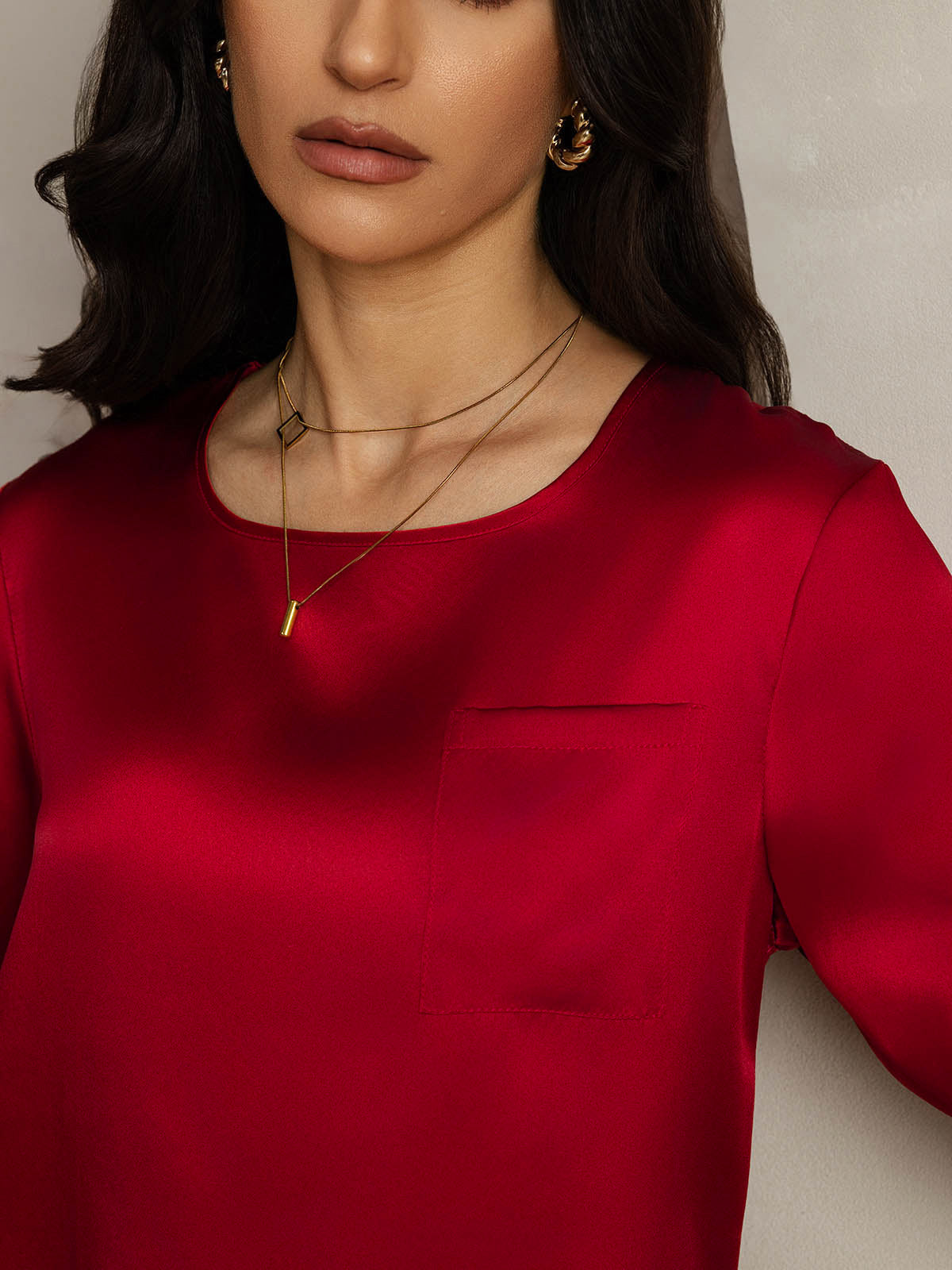 Pure Silk Casual Half Sleeve Women's Blouse T-Shirt