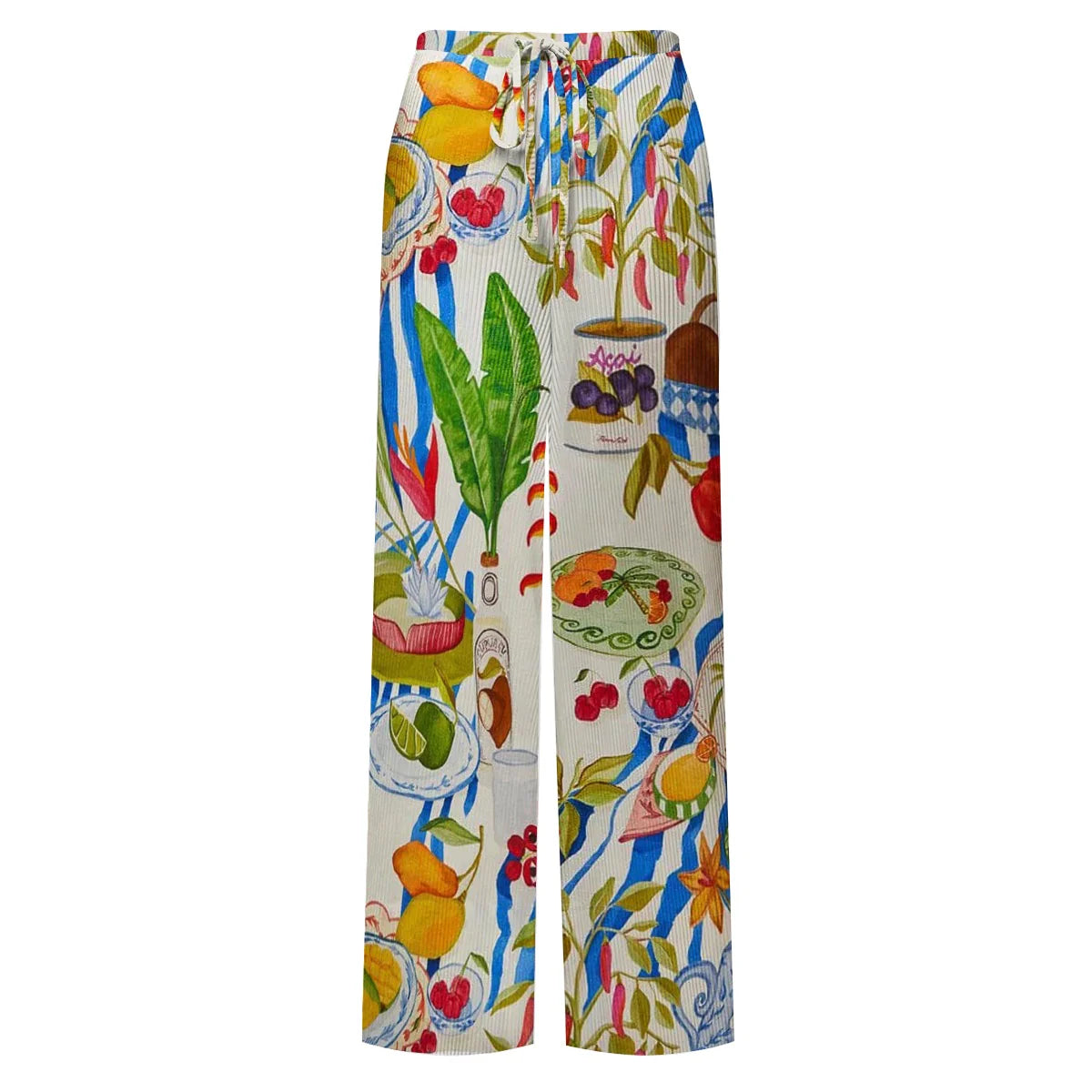 Fruit Food Patterned Colorful Tropical Feast Print One-Piece Swimsuit&Skirt&Pants