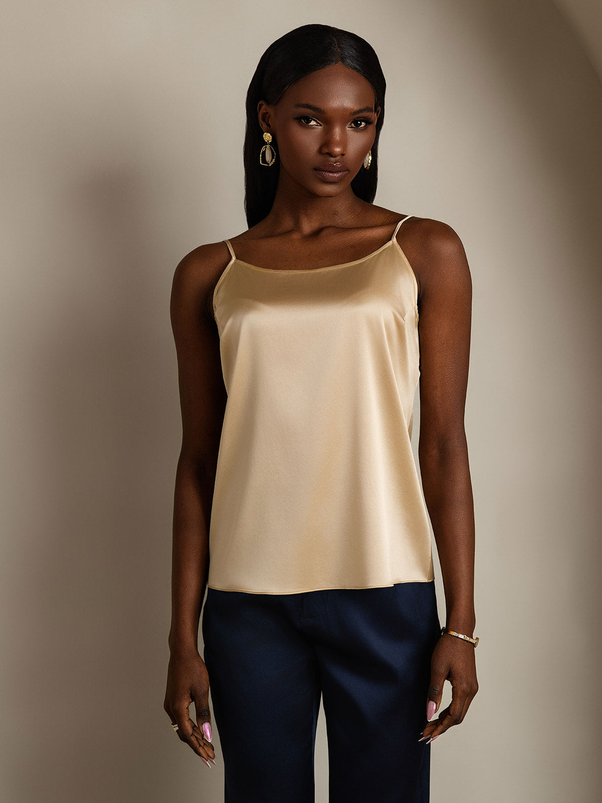 19Momme Silk Spaghetti Strap Camisole Top