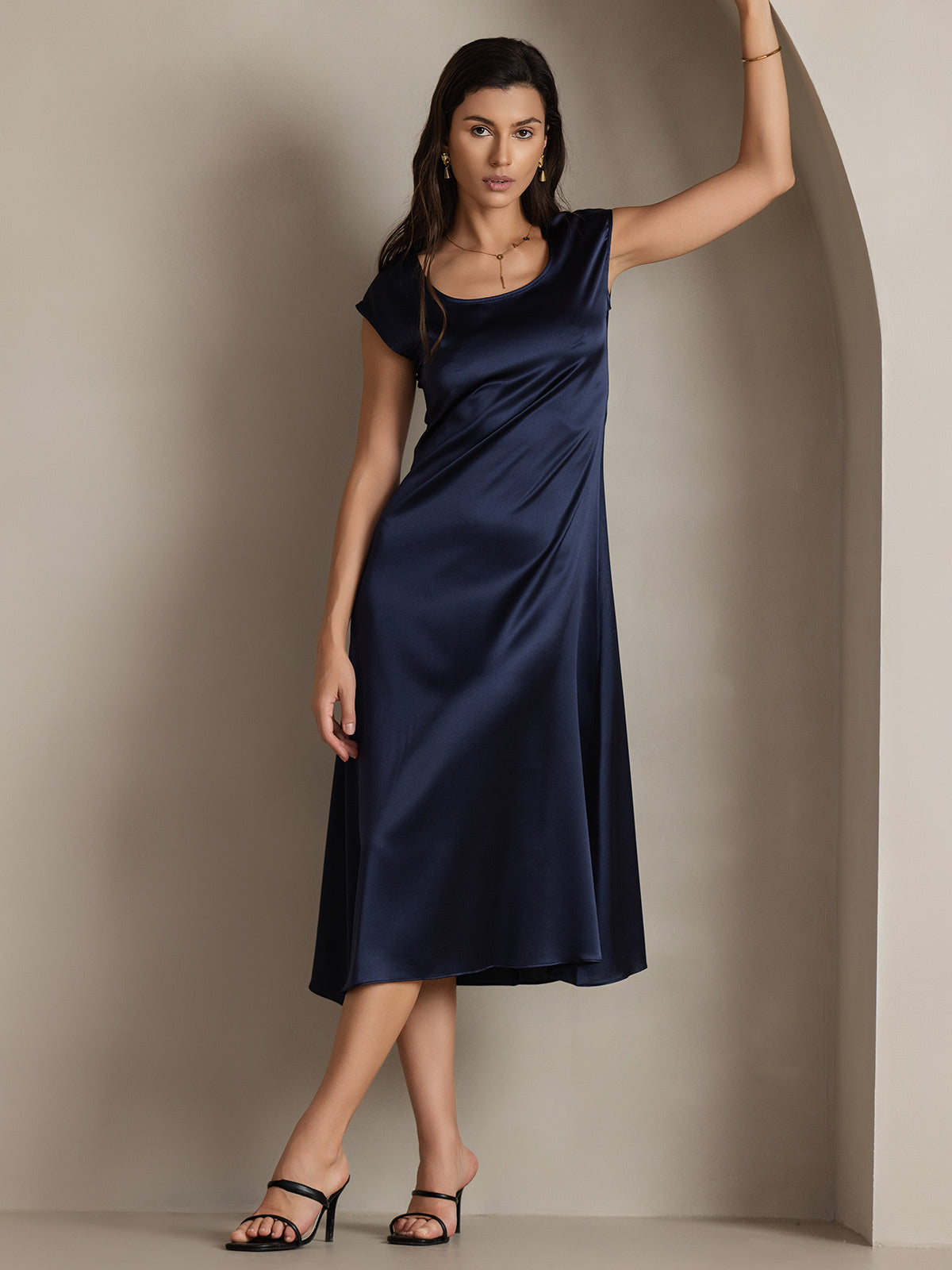 19Momme Silk U-neck Sleeveless Dress
