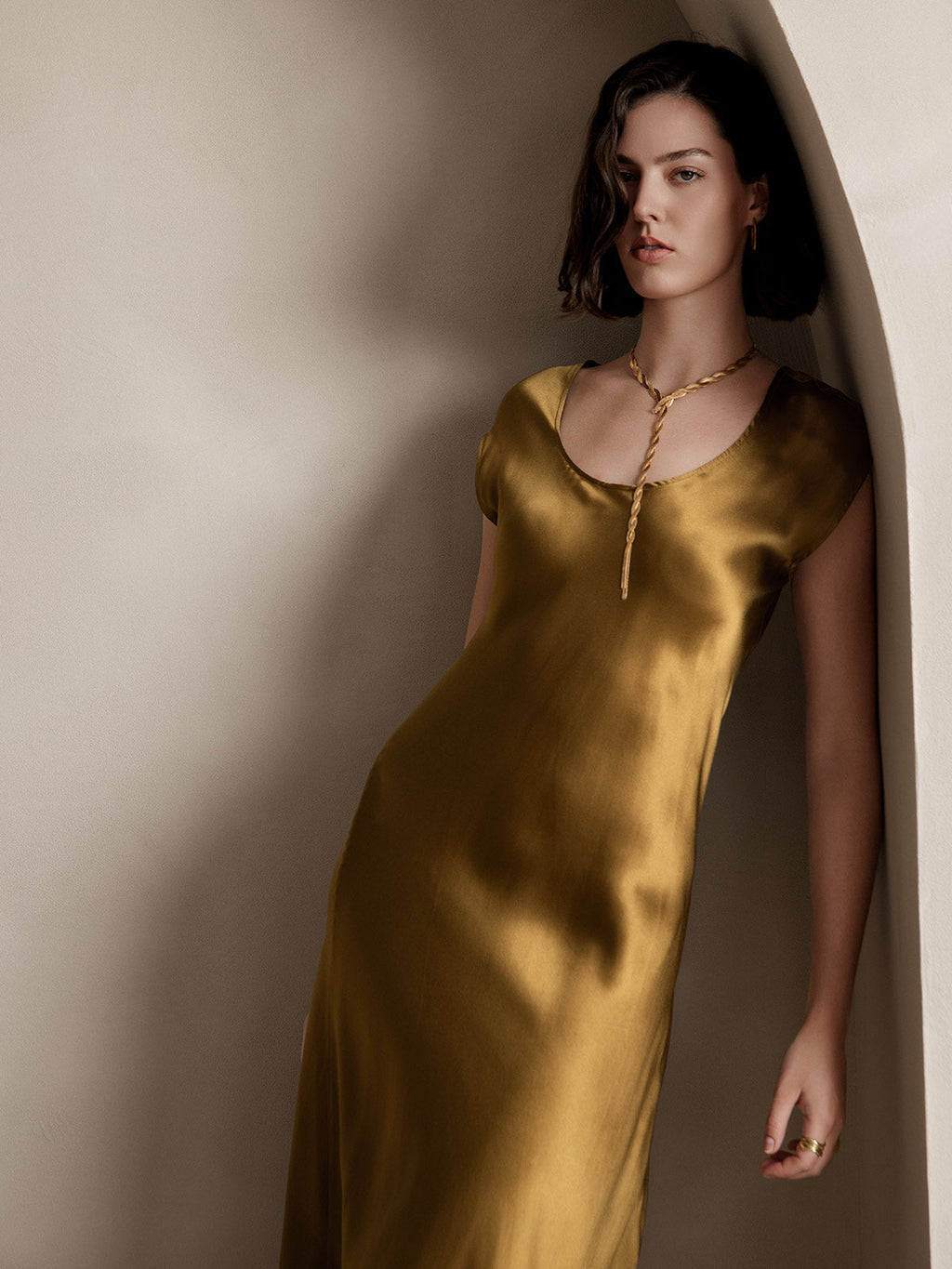 19Momme Silk U-neck Sleeveless Dress