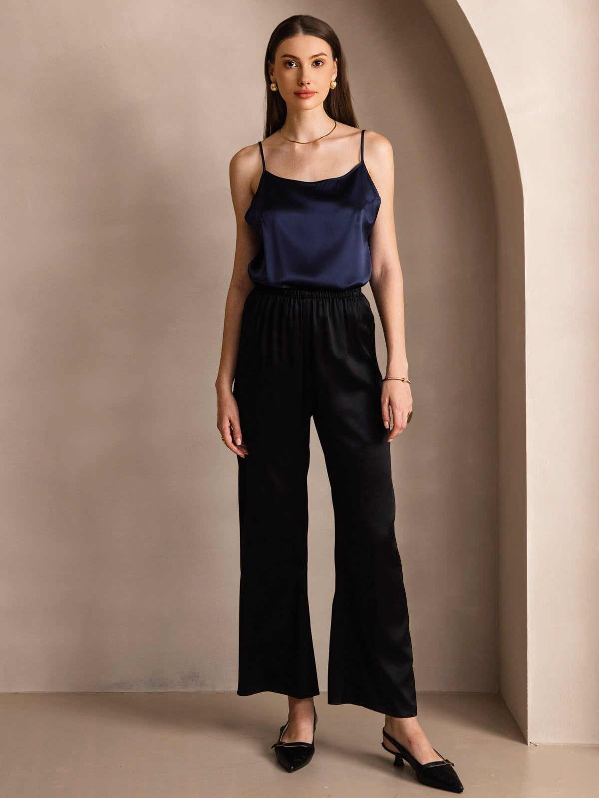 19Momme Silk Spaghetti Strap Camisole Top