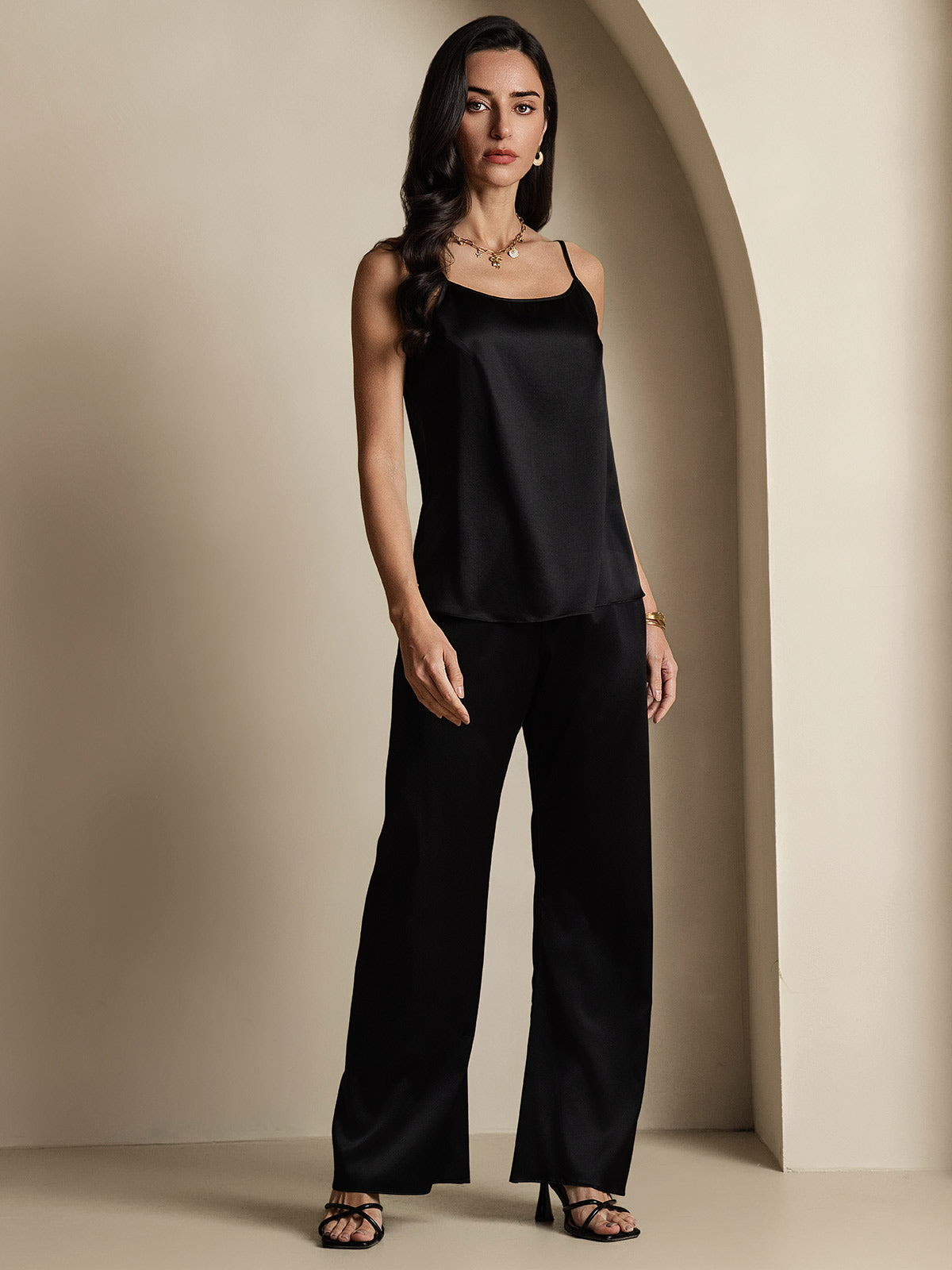 19Momme Silk Spaghetti Strap Camisole Top