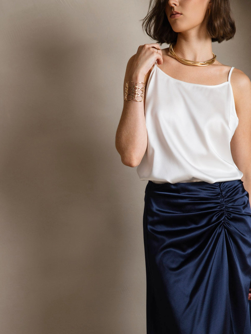 19Momme Silk Spaghetti Strap Camisole Top