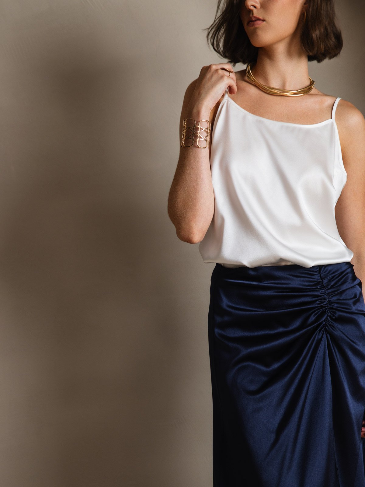 19Momme Silk Spaghetti Strap Camisole Top
