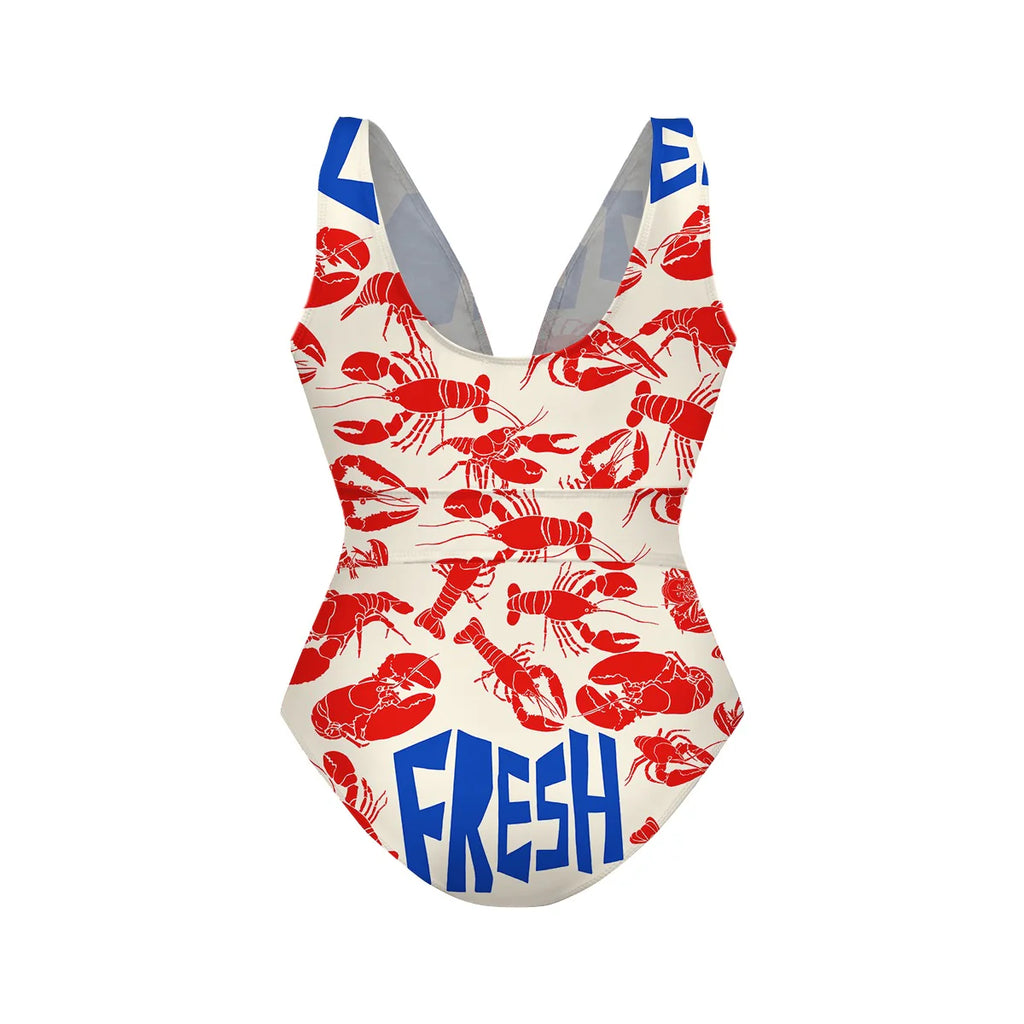 Seafood Lobster Crustacean Chic One-Piece Swimsuit&Skirt&Pants