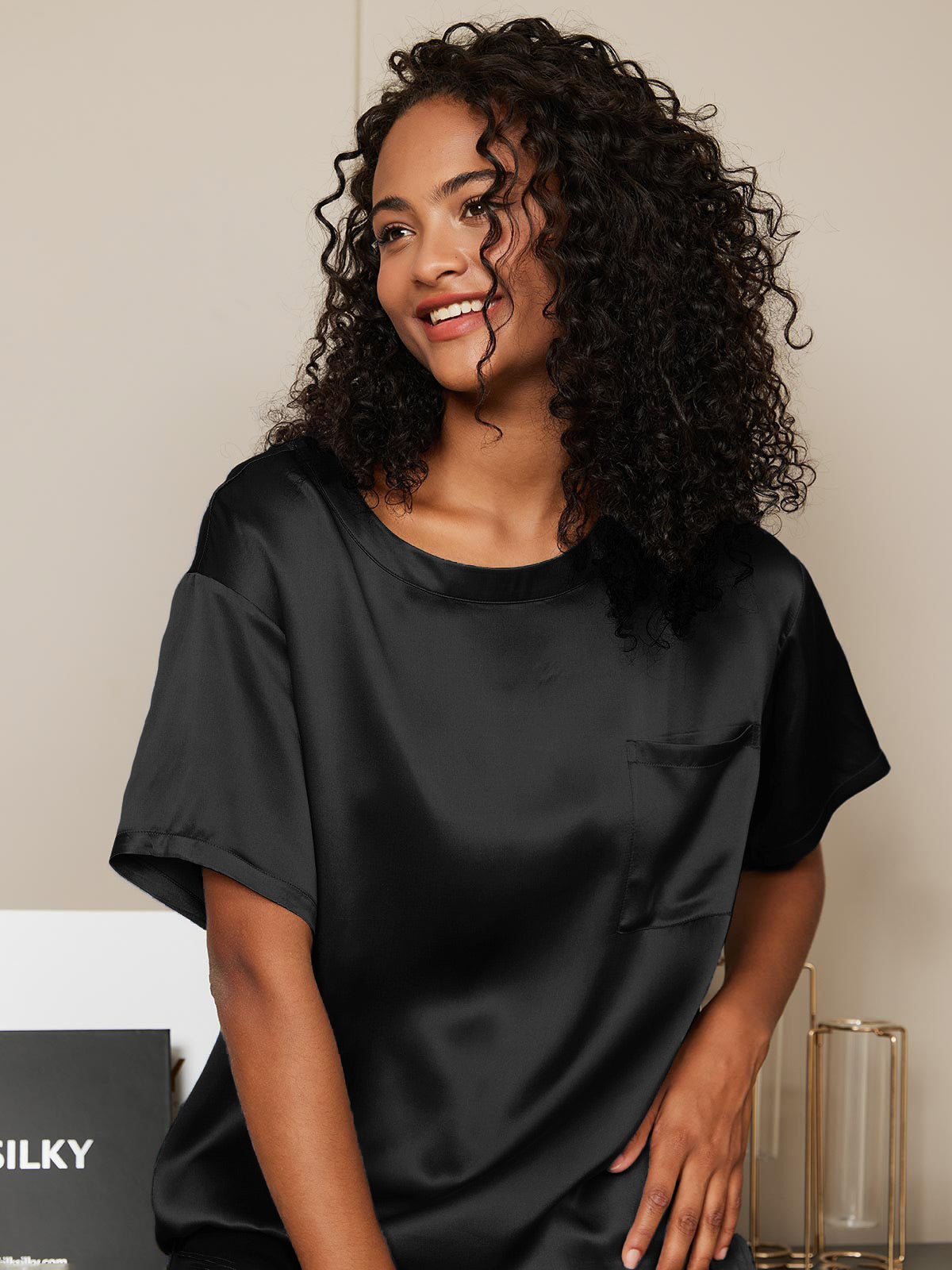 Pure Silk Short Sleeve Pajamas