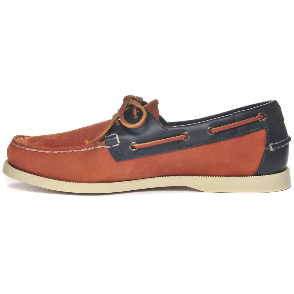 Docksides Portland Nubuck Waxy - Coral / Blue Navy