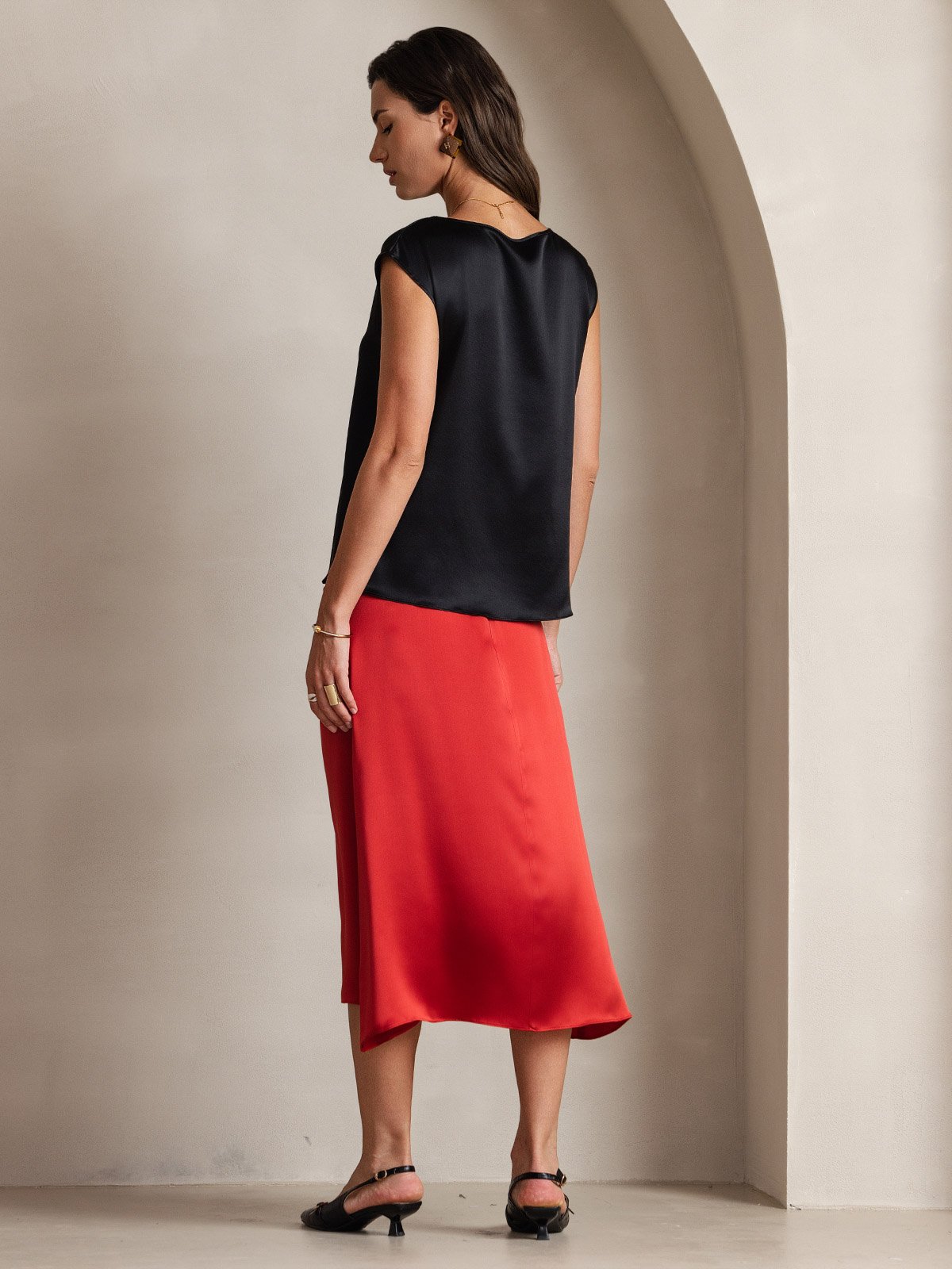 19Momme Silk Cap Sleeve Tank Top