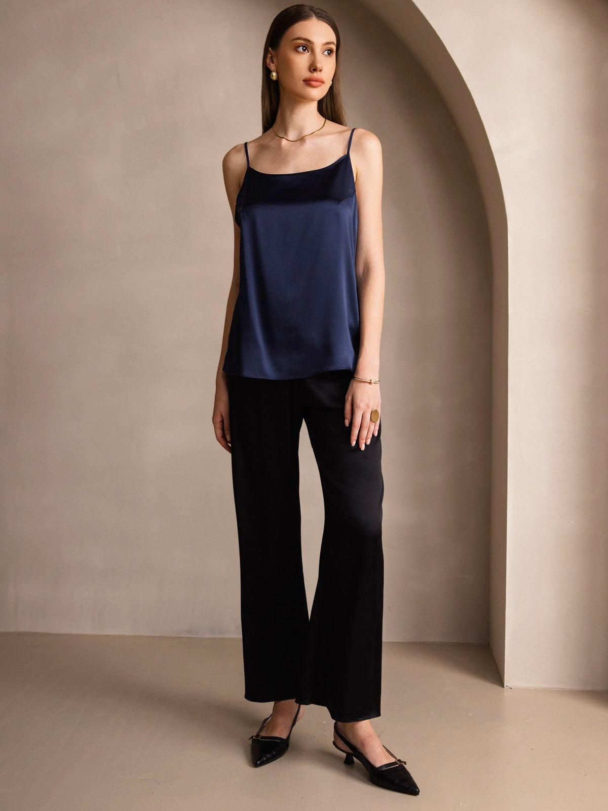 19Momme Silk Spaghetti Strap Camisole Top