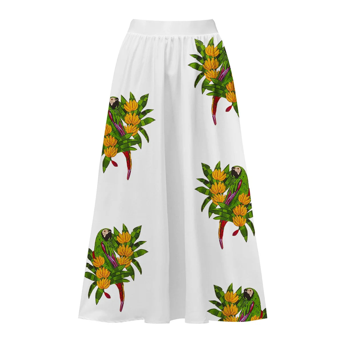Tropical Parrot Print Boho Jungle Vibes  One-Piece Swimsuit&Skirt