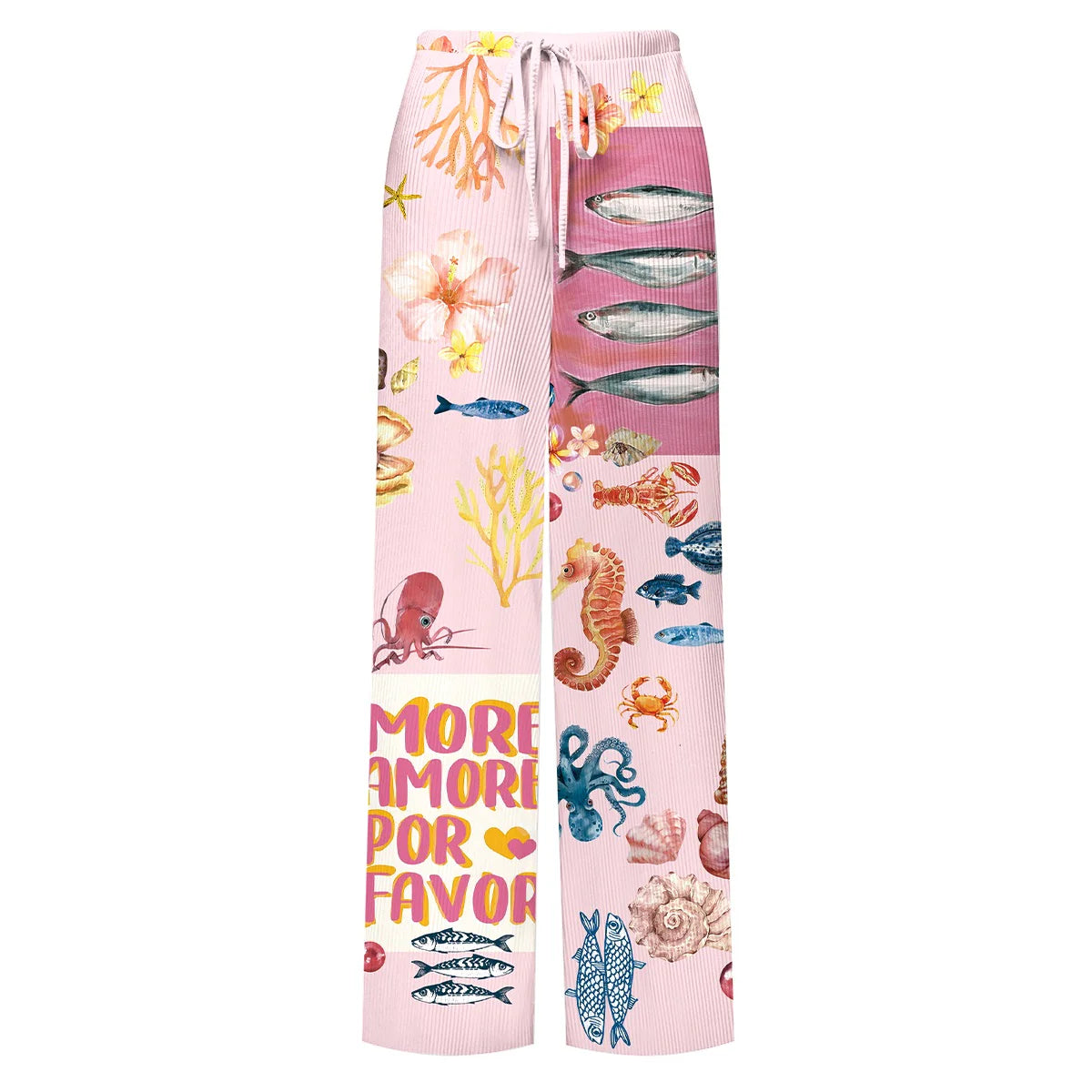 Ocean Love Pink Sea Life One-Piece Swimsuit&Skirt&Pants