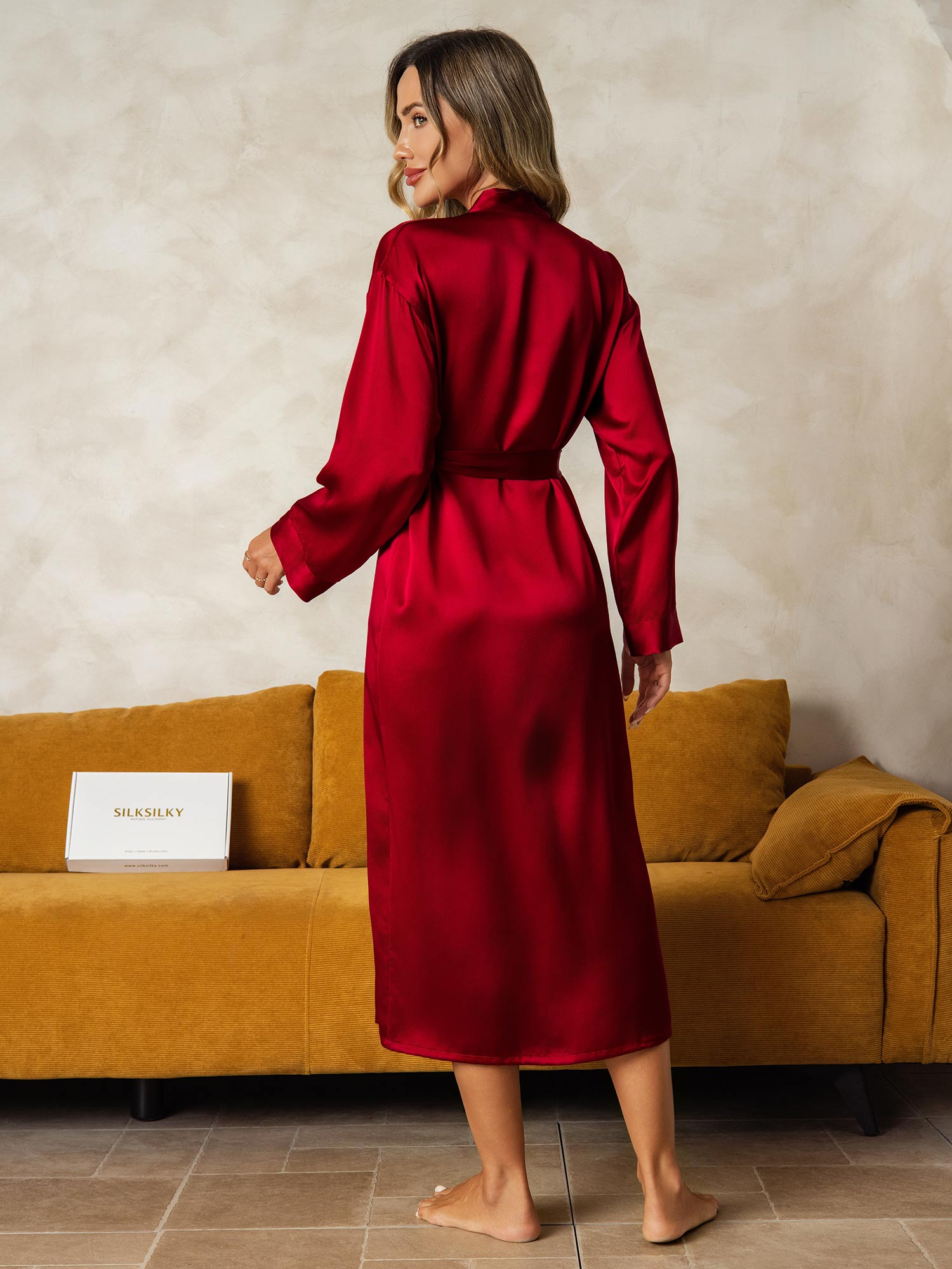 Pure Silk Elegant Women's Long Robe