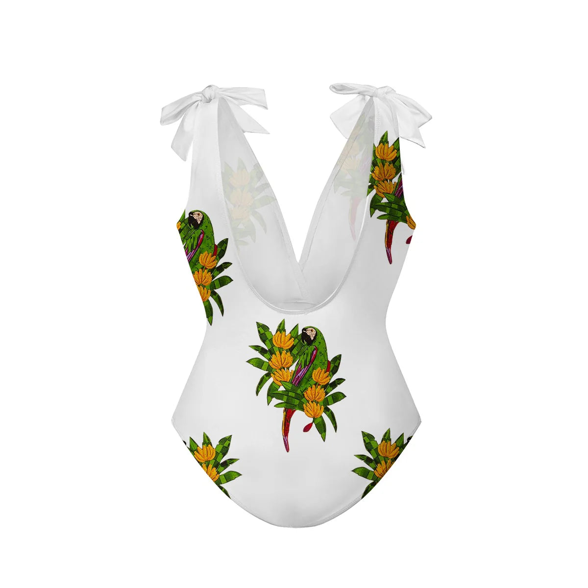 Tropical Parrot Print Boho Jungle Vibes  One-Piece Swimsuit&Skirt