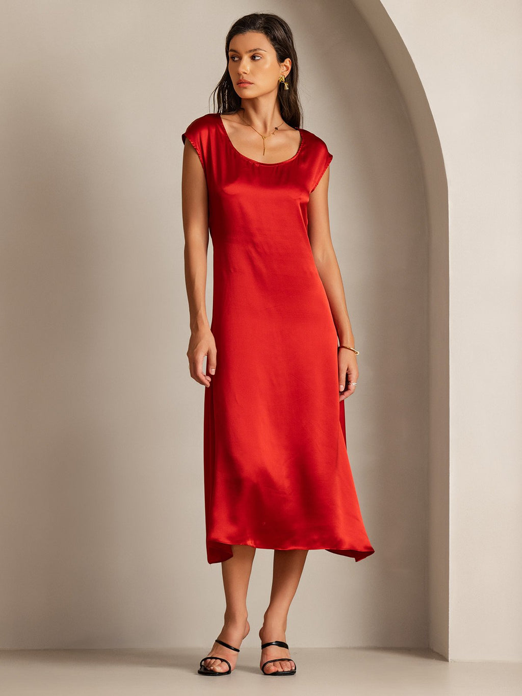 19Momme Silk Casual Sleeveless Dress