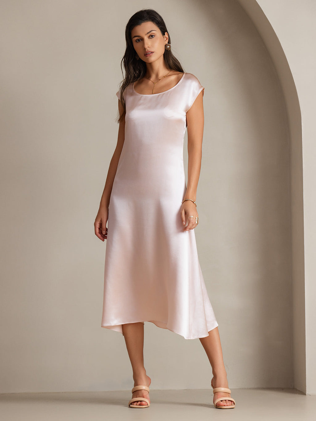 19Momme Silk U-neck Sleeveless Dress