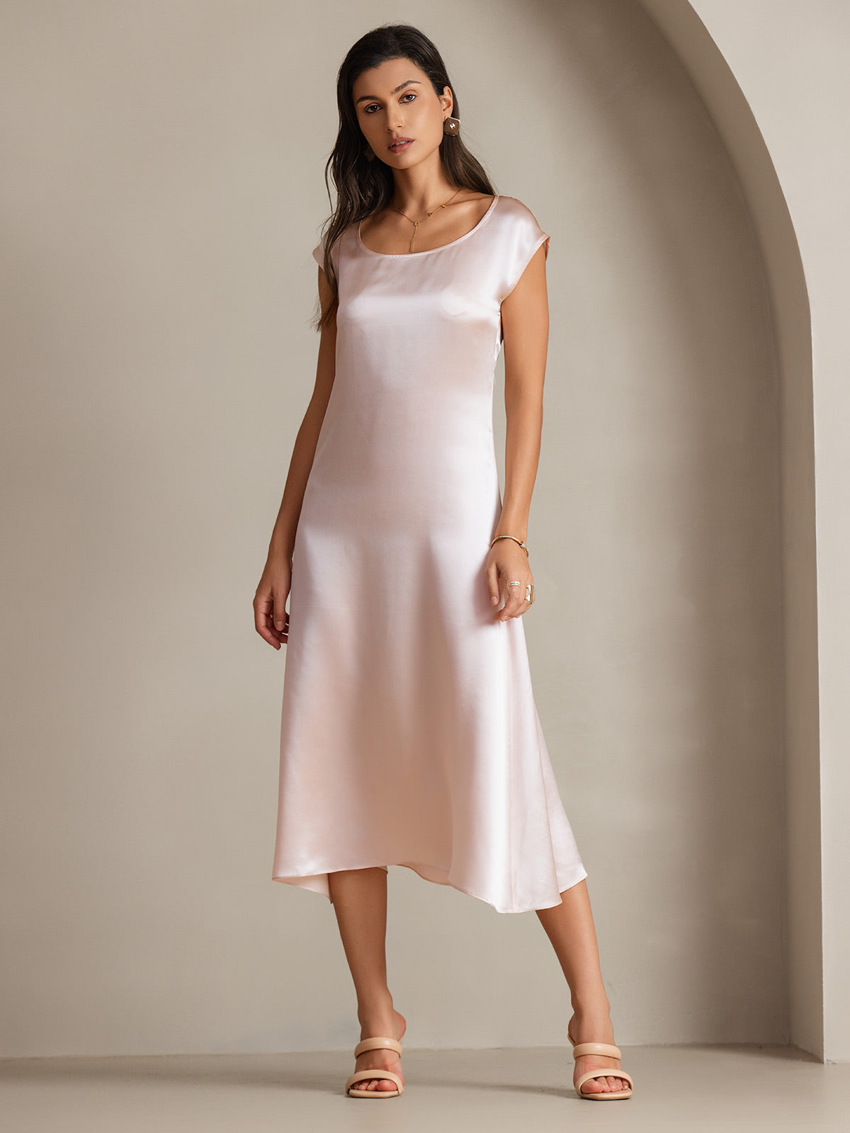 19Momme Silk U-neck Sleeveless Dress