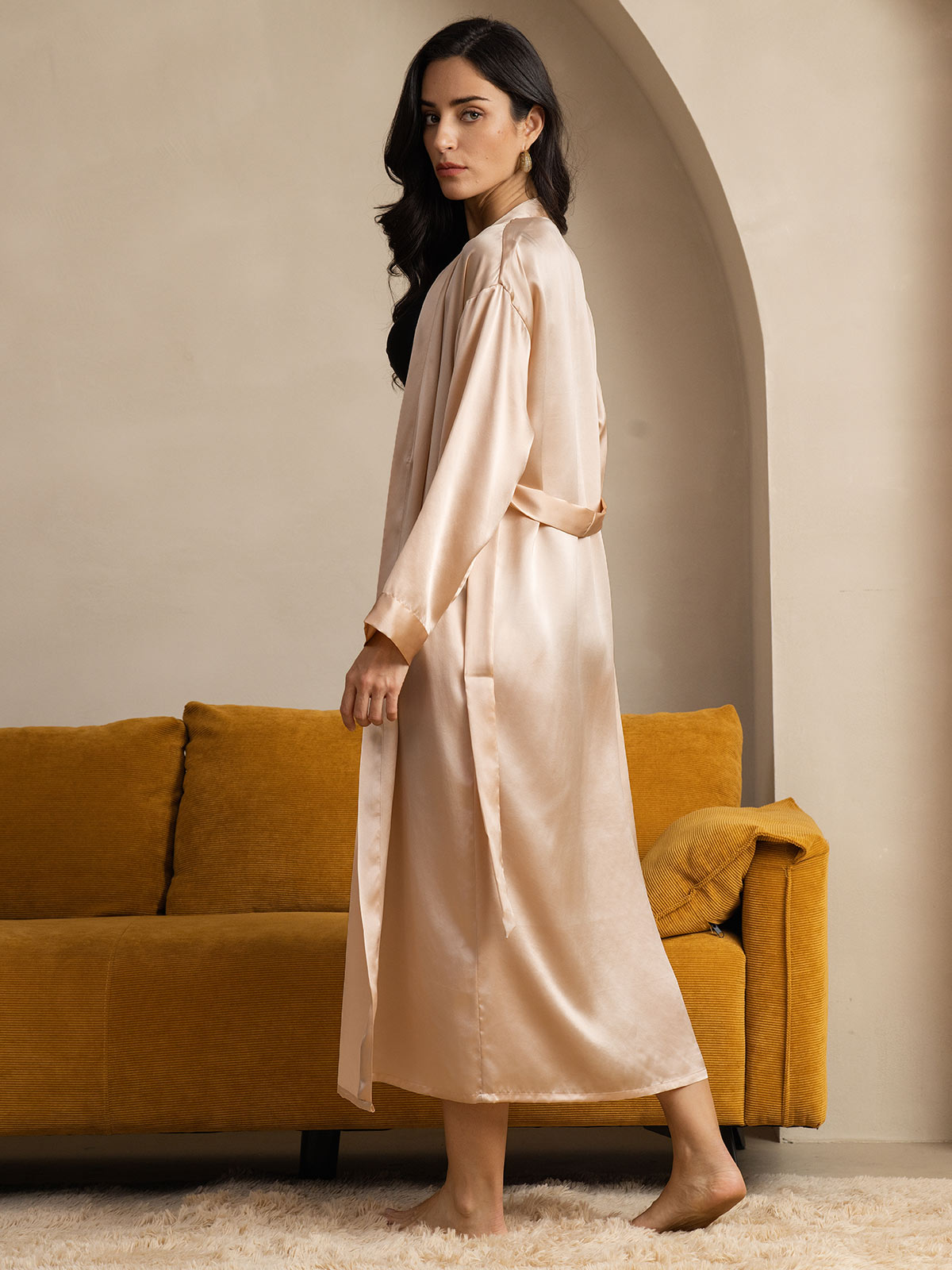 Pure Silk Elegant Women's Long Robe