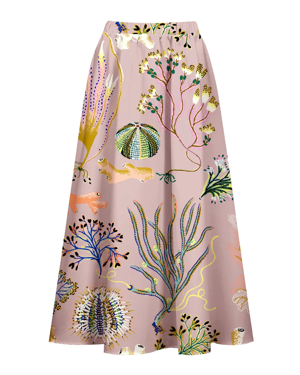 Sea-Inspired Tropical Reef Print One-Piece Swimsuit&Skirt&Pants