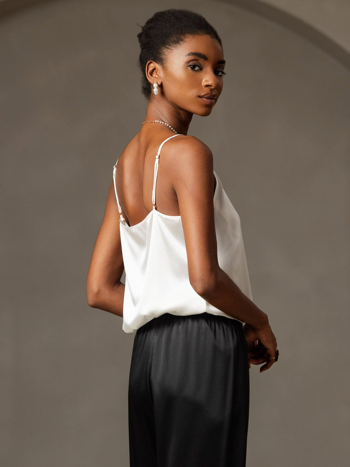 19Momme Silk Spaghetti Strap Camisole Top