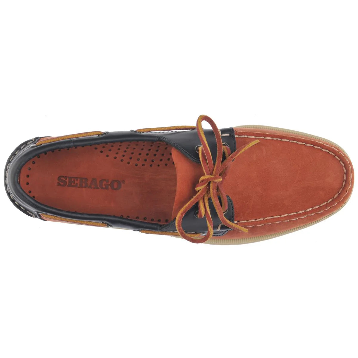 Docksides Portland Nubuck Waxy - Coral / Blue Navy