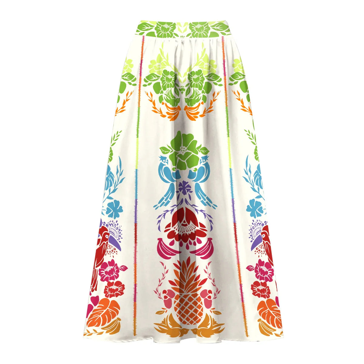 Tropical Graphic One-Piece Swimsuit&Skirt