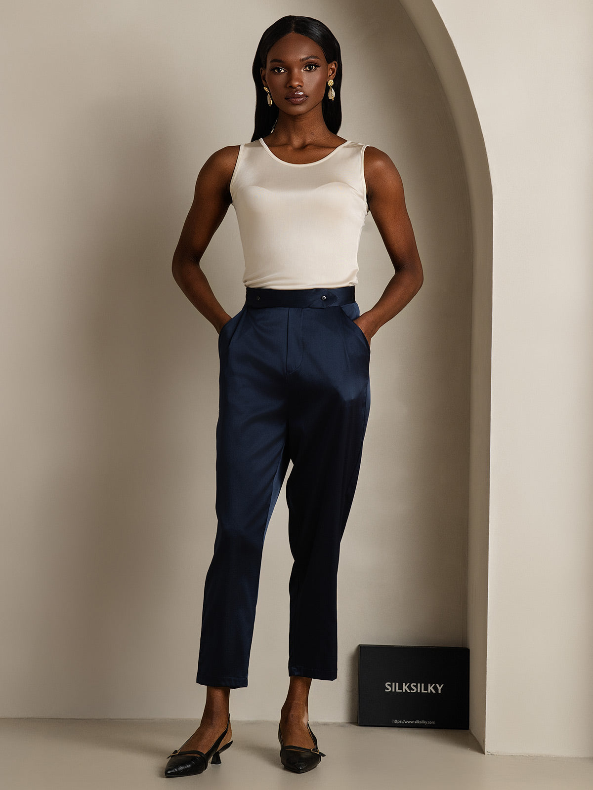 Silk Knitted Lounge Sleeveless Tank Top