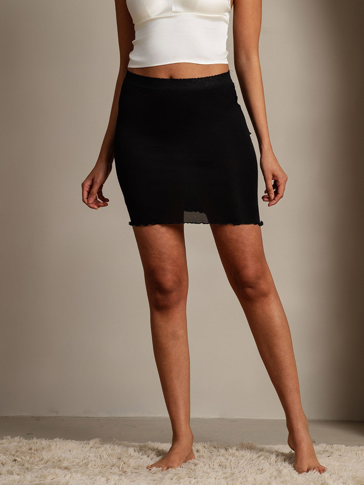 Silk Knitted Stretch Mini Underskirt