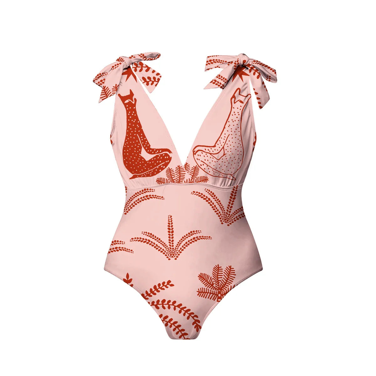 Boho Safari Animal & Palm Tree One-Piece Swimsuit&Skirt&Pants