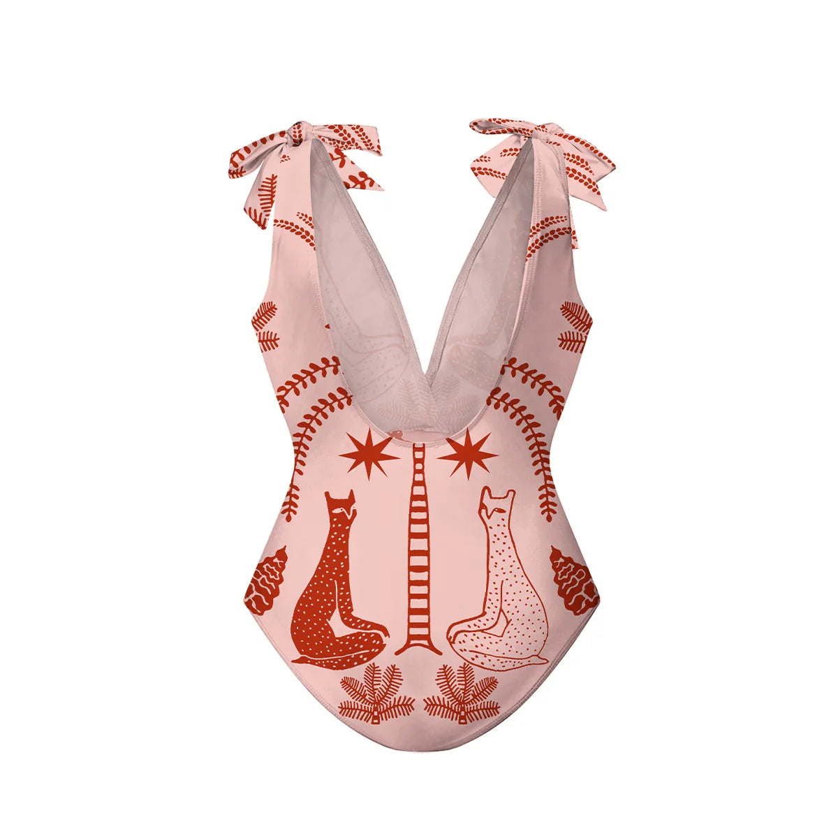Boho Safari Animal & Palm Tree One-Piece Swimsuit&Skirt&Pants