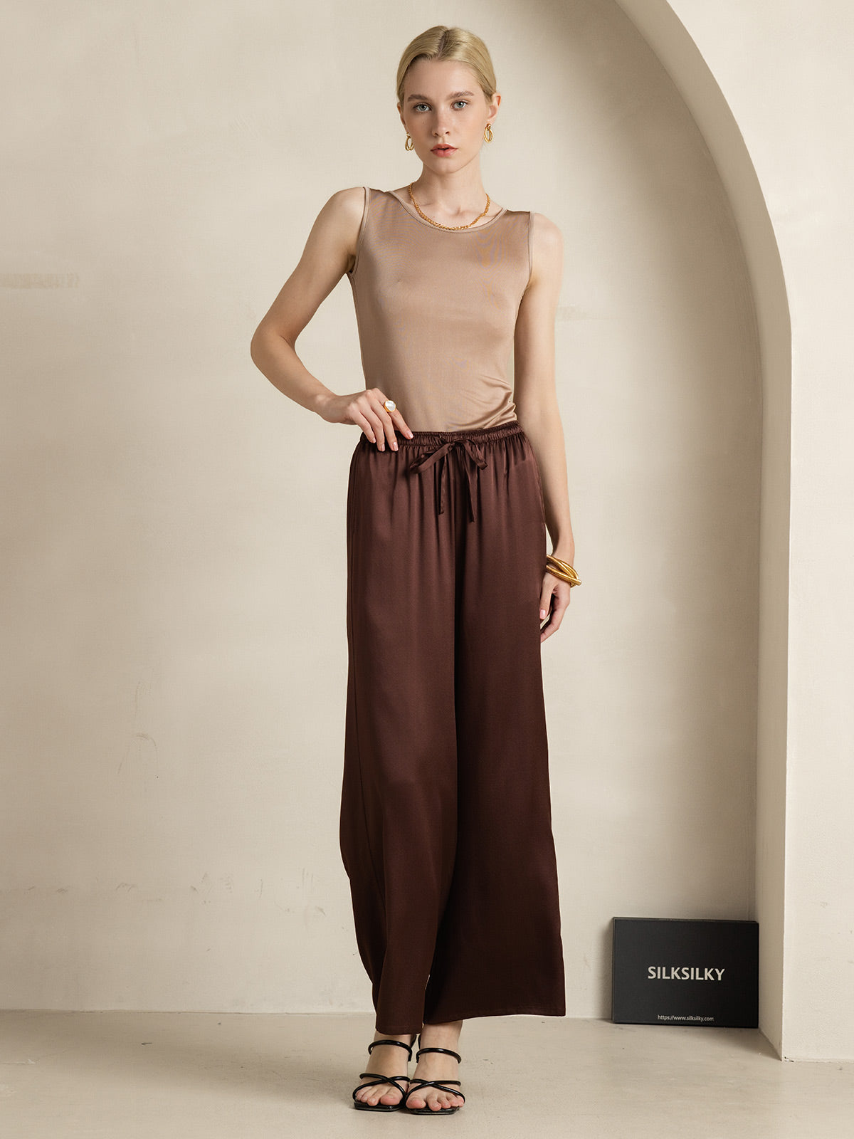 Silk Knitted Lounge Sleeveless Tank Top