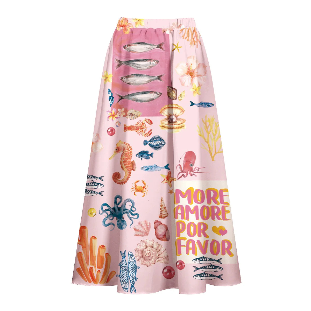 Ocean Love Pink Sea Life One-Piece Swimsuit&Skirt&Pants