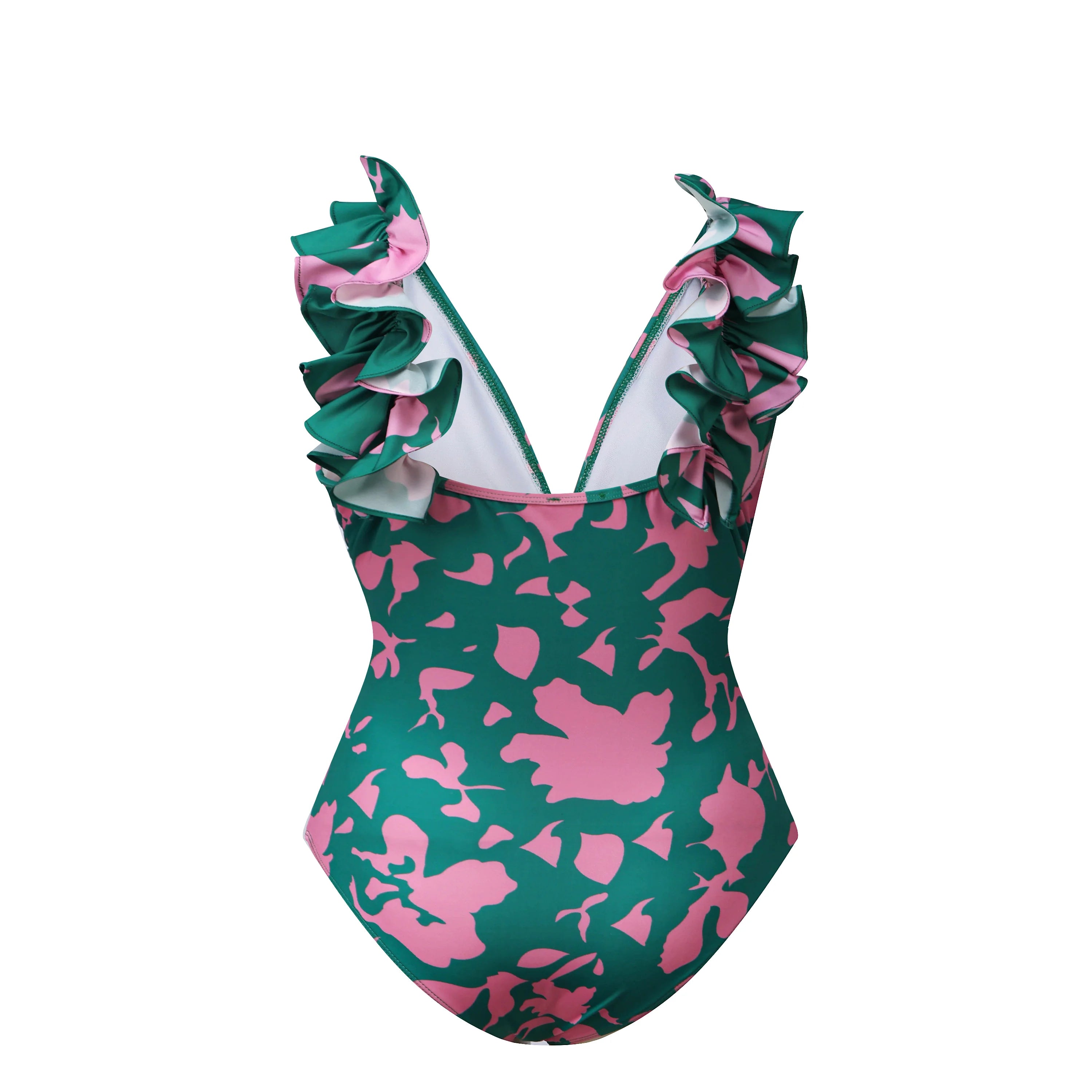 Indigo Chic Ruffled One Piece Swimsuit&Skirt&Pants